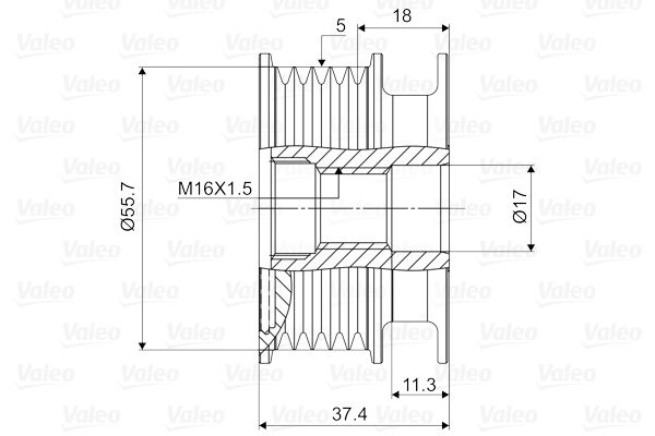 VALEO 588034 Alternatör Kasnağı - . Görsel