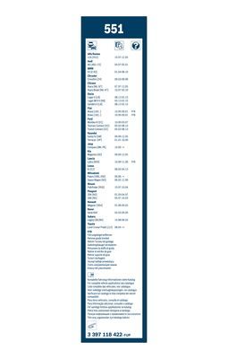 BOSCH 3397118422 Silecek Süpürgesi Ön Takım - . Görsel