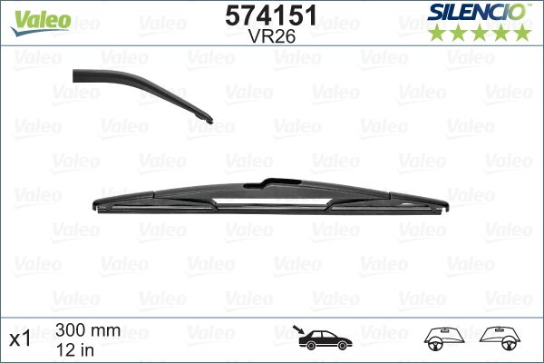 VALEO 574151 Silecek Süpürgesi Arka