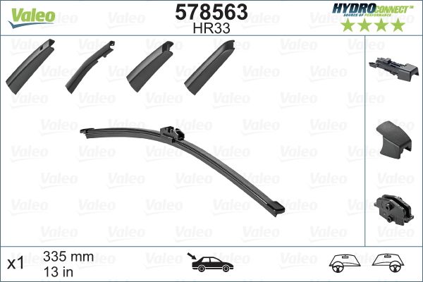 VALEO 578563 Silecek Süpürgesi Arka