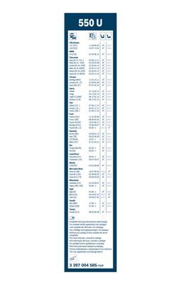 BOSCH 3397004585 Silecek Süpürgesi Ön - . Görsel