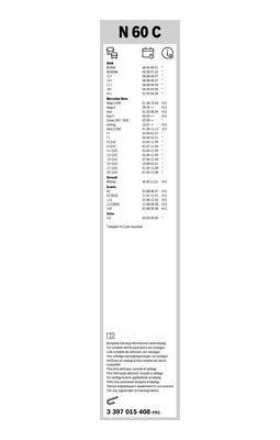 BOSCH 3397015408 Silecek Süpürgesi Ön - . Görsel