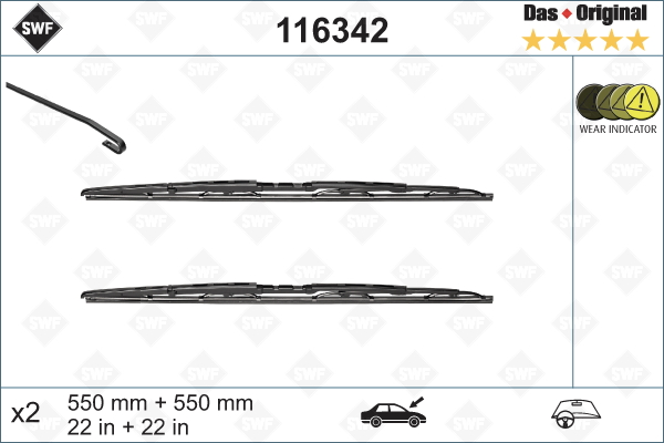 VALEO 116342 Silecek Süpürgesi Ön Takım