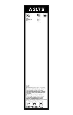 BOSCH 3397014317 Silecek Süpürgesi Ön Takım - . Görsel