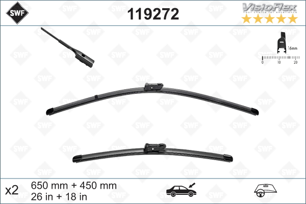 VALEO 119272 Silecek Süpürgesi Ön Takım
