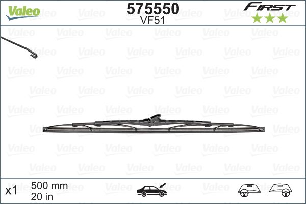 VALEO 575550 Silecek Süpürgesi Ön