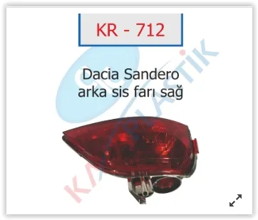 Sis Farı Arka Sağ KAYA PLASTİK KR-712
