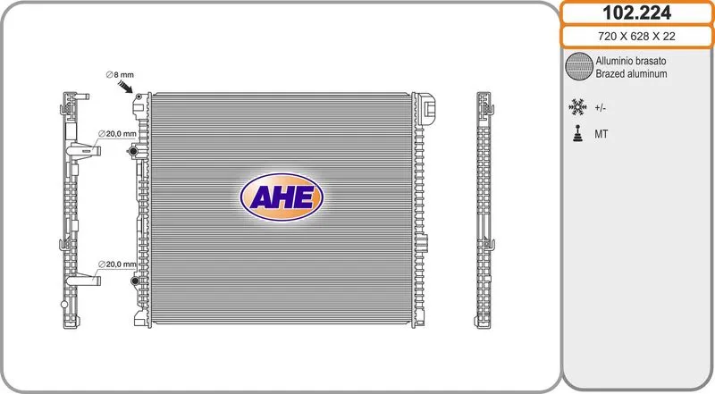 Su Radyatörü  MAHLE CR 672 000P