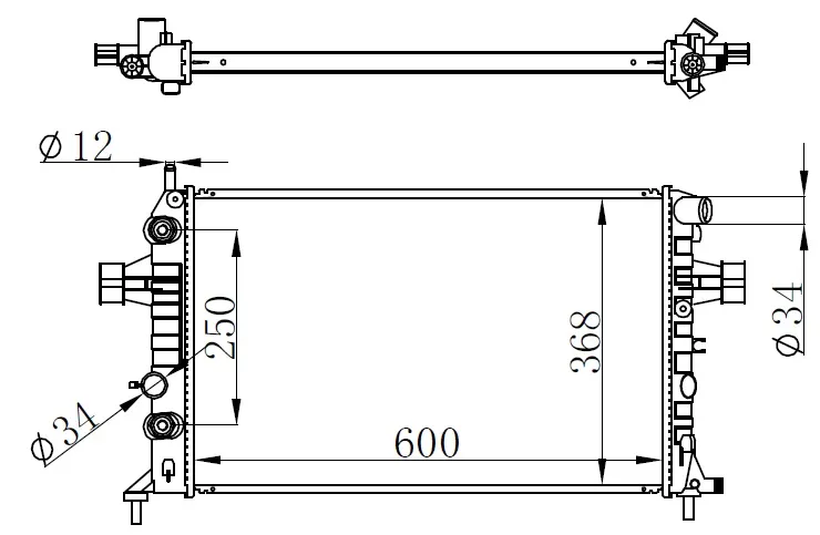 Su Radyatörü  ORİS BOP104016