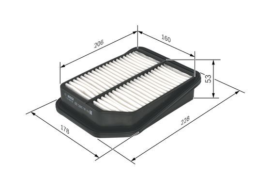 BOSCH F026400125 Hava Filtresi - . Görsel
