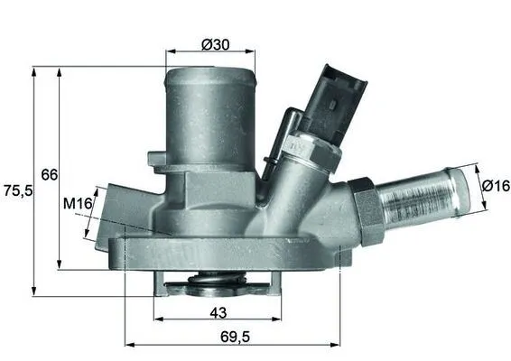 Termostat Gövdesi  MAHLE TI 147 80