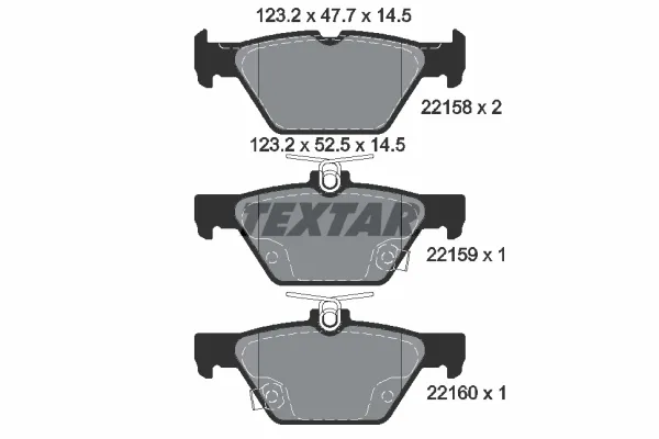 TEXTAR 2215801 Fren Balatası Arka