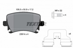 TEXTAR 2391401 Fren Balatası Arka
