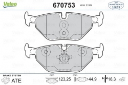 VALEO 670753 Fren Balatası Arka