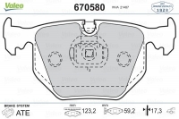 VALEO 670580 Fren Balatası Arka