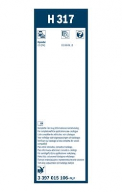 BOSCH 3397015106 Arka Cam Sileceği Plastik