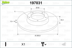 VALEO 197031 Fren Diski Arka