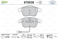VALEO 670036 Fren Balatası Ön