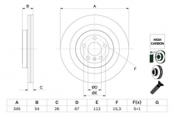 BOSCH 0986479F69 Fren Diski