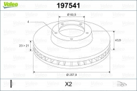 VALEO 197541 Fren Diski Ön