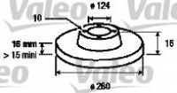 VALEO 187152 Fren Diski Arka