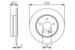 Fren Diski Arka 278 /9 7.3 Mm Kaplamali