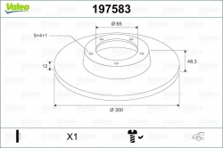 VALEO 197583 Fren Diski Arka