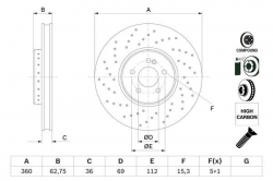 BOSCH 0986479G38 Fren Diski