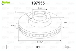 VALEO 197535 Fren Diski Ön