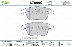 VALEO 670996 Fren Balatası Ön