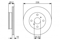 BOSCH 0986479R75 Fren Diski Ön