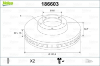 VALEO 186603 Fren Diski Ön