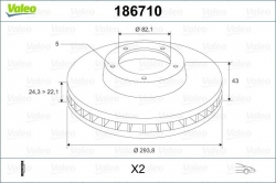 VALEO 186710 Fren Diski Ön