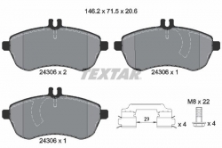 TEXTAR 2430602 Fren Balatası Ön