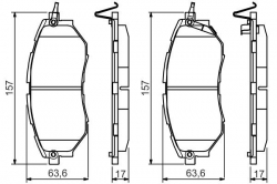 BOSCH 0986495156 Ön Fren Balata