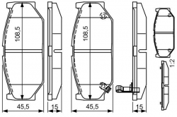 BOSCH 0986495308 Ön Fren Balata