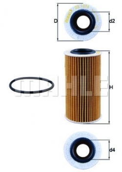 MAHLE OX1076D Yağ Filtresi