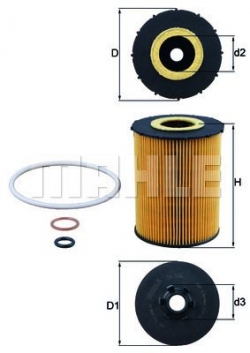 MAHLE OX636D Yağ Filtresi