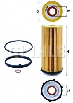 MAHLE OX560D Yağ Filtresi