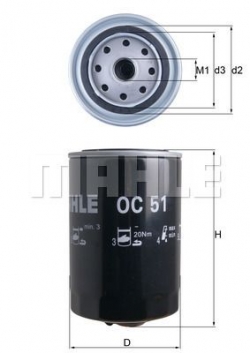 MAHLE OC51 Yağ Filtresi