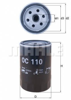 MAHLE OC110 Yağ Filtresi