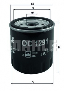 MAHLE OC1291 Yağ Filtresi