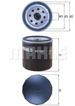 MAHLE OC1051 Yağ Filtresi