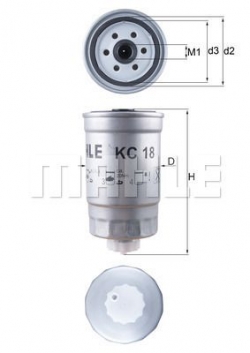MAHLE KC18 Yakıt Filtresi