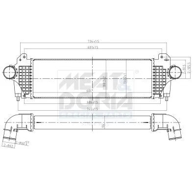 Turbo Radyatörü  IVECO ORJINAL 5802097643