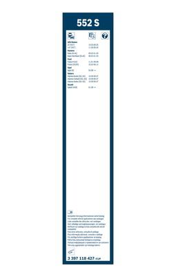 BOSCH 3397118427 Silecek Süpürgesi Ön Takım - . Görsel