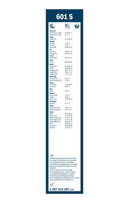 BOSCH 3397010297 Silecek Süpürgesi Ön Takım - . Görsel