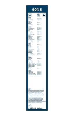 BOSCH 3397118303 Silecek Süpürgesi Ön Takım - . Görsel