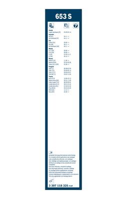 BOSCH 3397118325 Silecek Süpürgesi Ön Takım - . Görsel