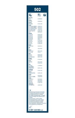 BOSCH 3397118563 Silecek Süpürgesi Ön Takım - . Görsel